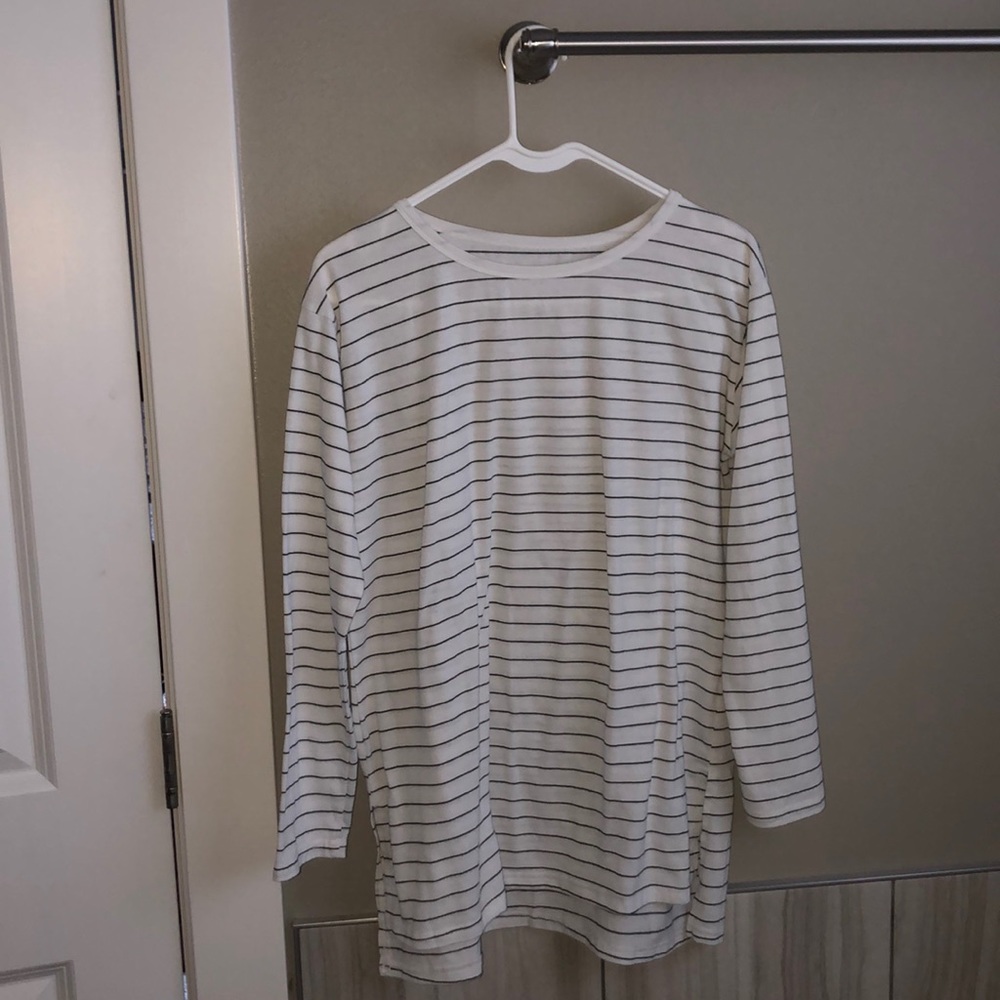 black and white striped long sleeve